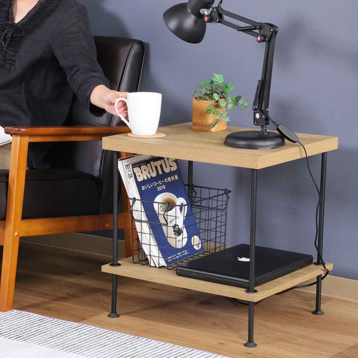 不二貿易（Fuji Boeki） EZBO サイドテーブル 高さ48cm 工具不要