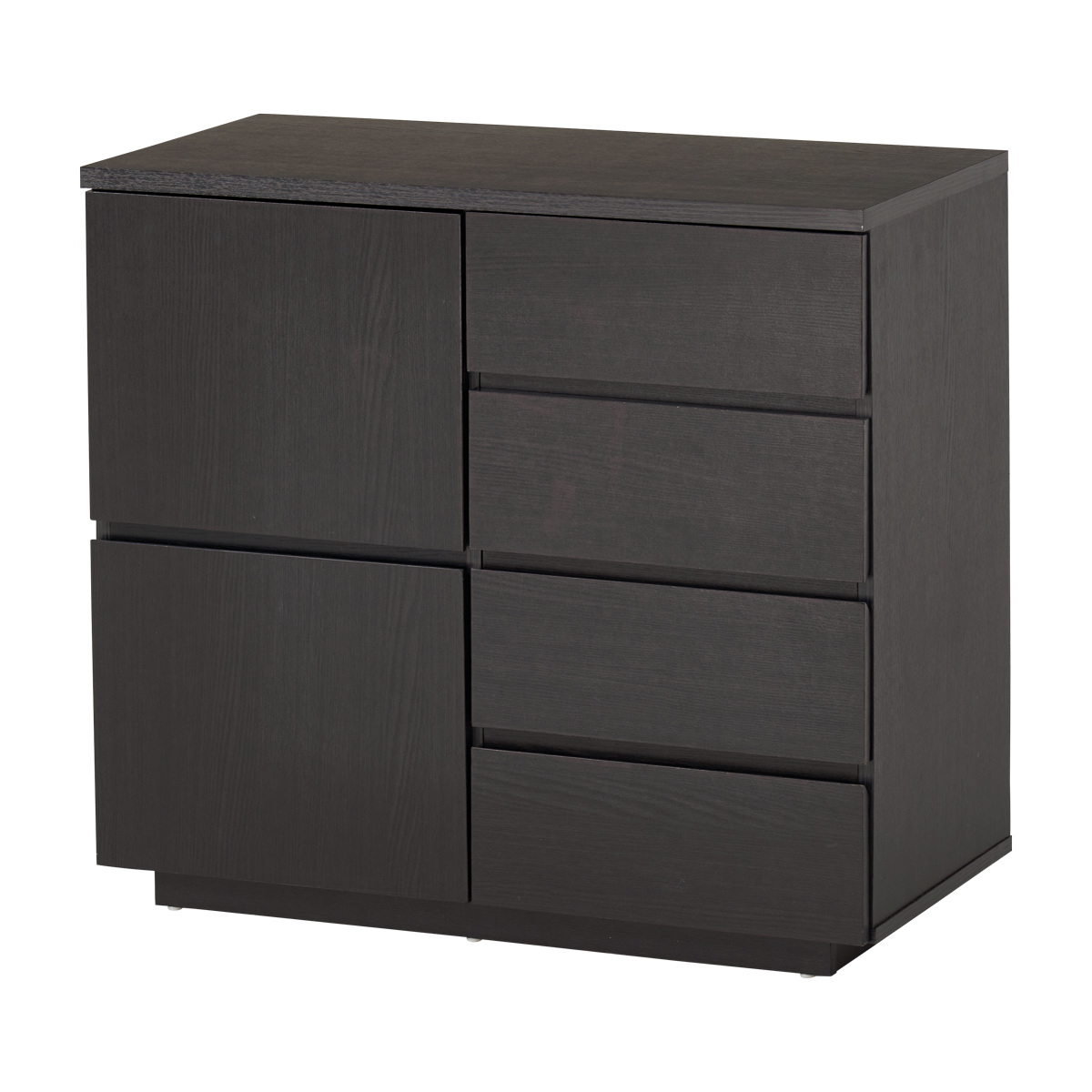 HAGiHARA（萩原） キャビネット 幅79cm 4段 木目調 （ チェスト