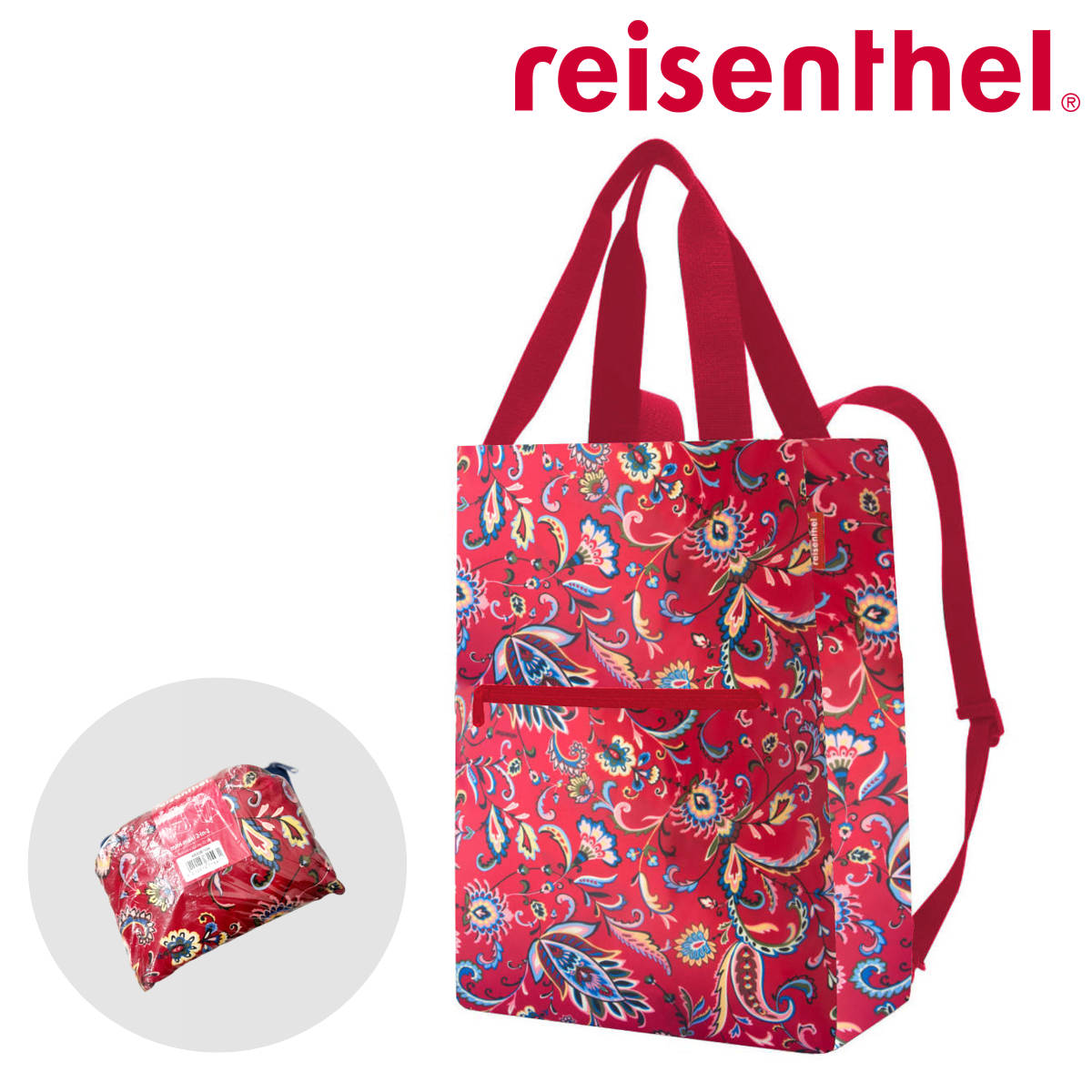 エコバッグ リュック MINI MAXI 2 IN 1 PAISLEY RUBY （ ライゼンタール リュックサック トートバッグ 折りたたみ 軽量 ）