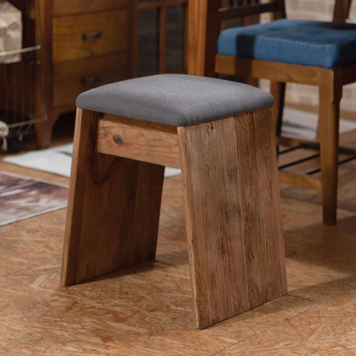 東谷 スツール 木製 座面高45cm （ 玄関 リビング 腰掛け 椅子 サイド