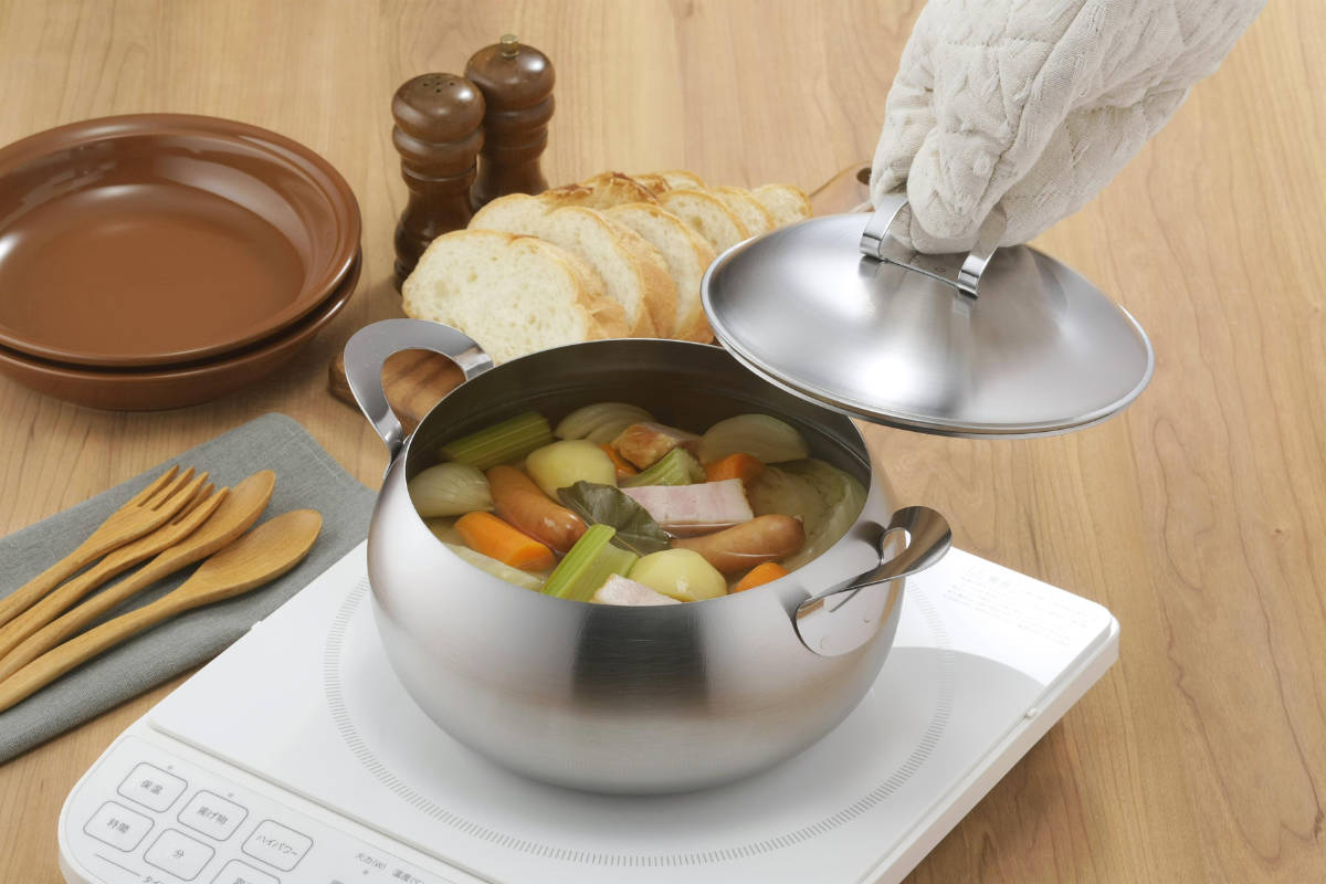 下村企販 スープ＆カレーポット 20cm IH対応 ステンレス製 日本製