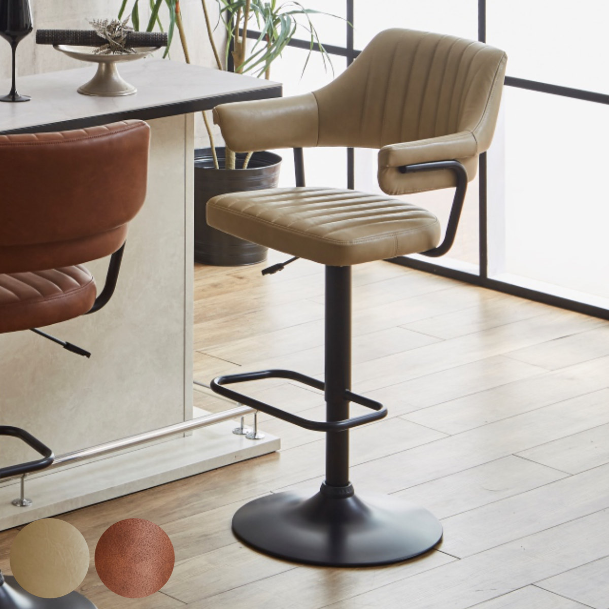 ◇カウンターチェア◇昇降◇椅子◇昇降式◇ダイニングチェア◇360度◇中古品◇ カウンターチェア バーチェア 昇降式 座面高57〜79cm イザヤ