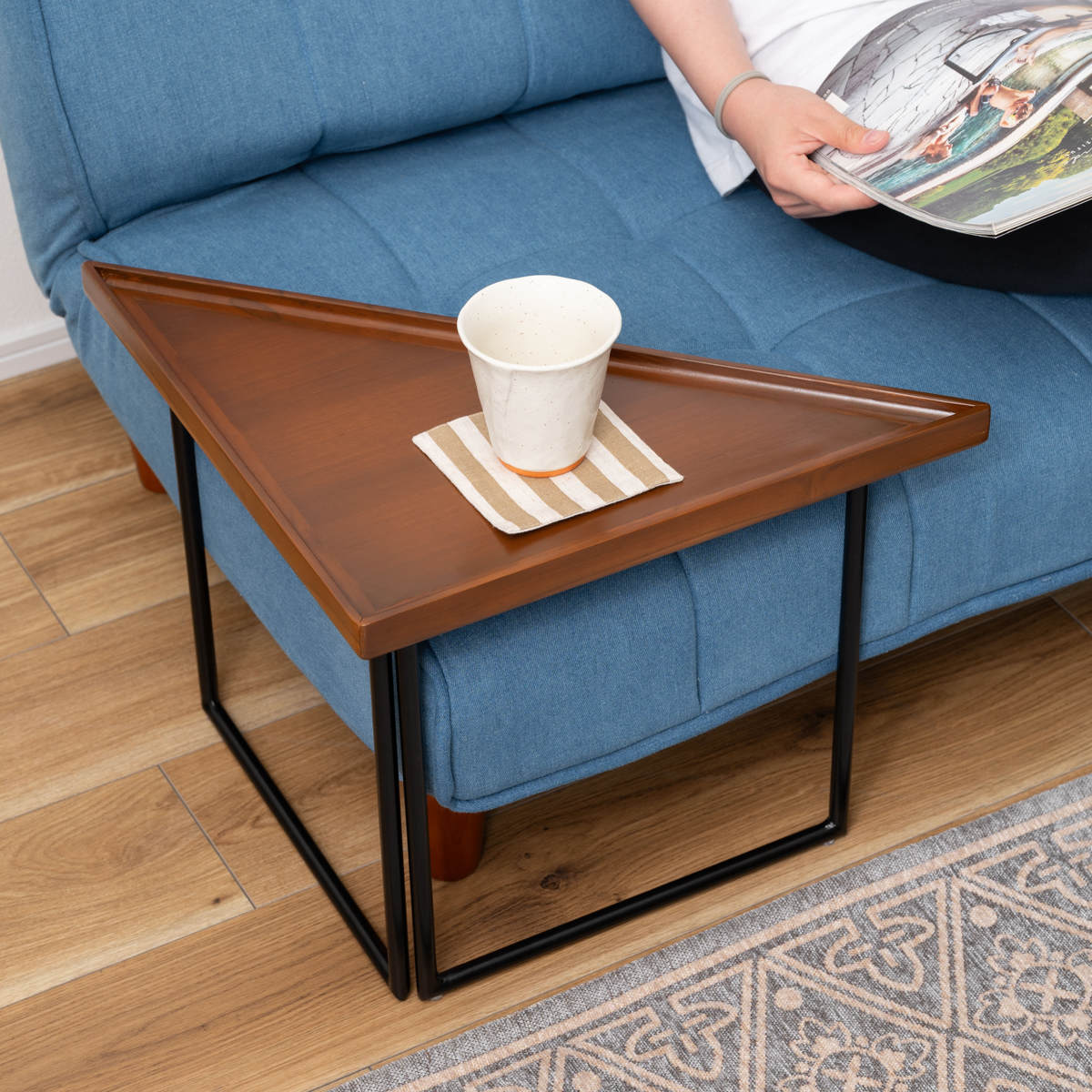 東谷 ミニテーブル コーナー Sサイズ 幅40cm （ 三角 トライアングル