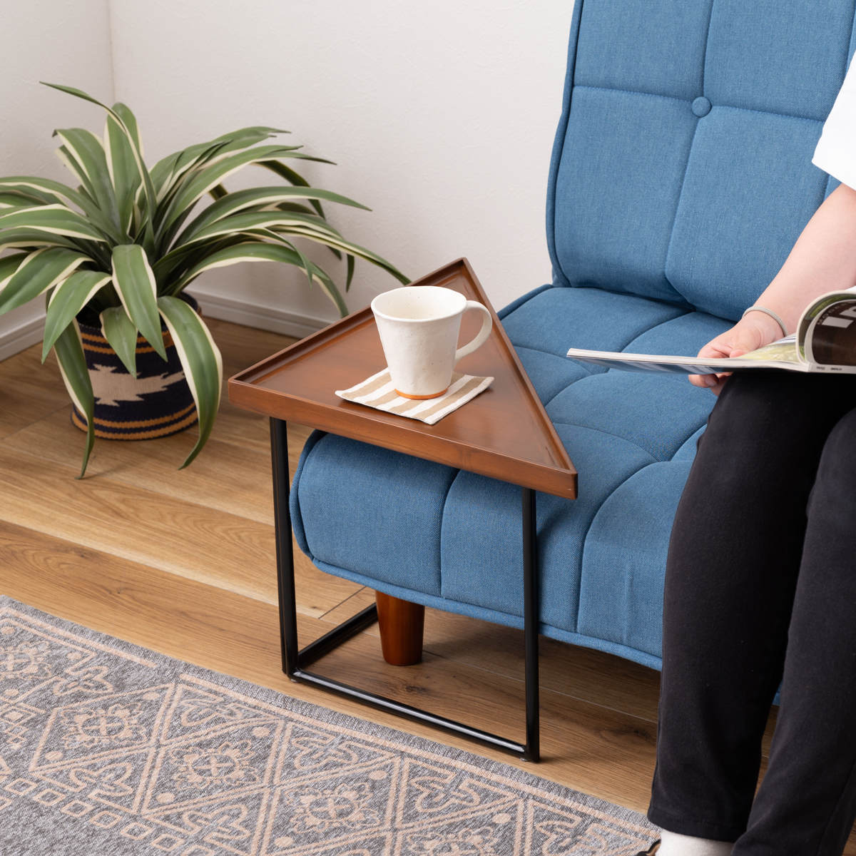 東谷 ミニテーブル コーナー Sサイズ 幅40cm （ 三角 トライアングル