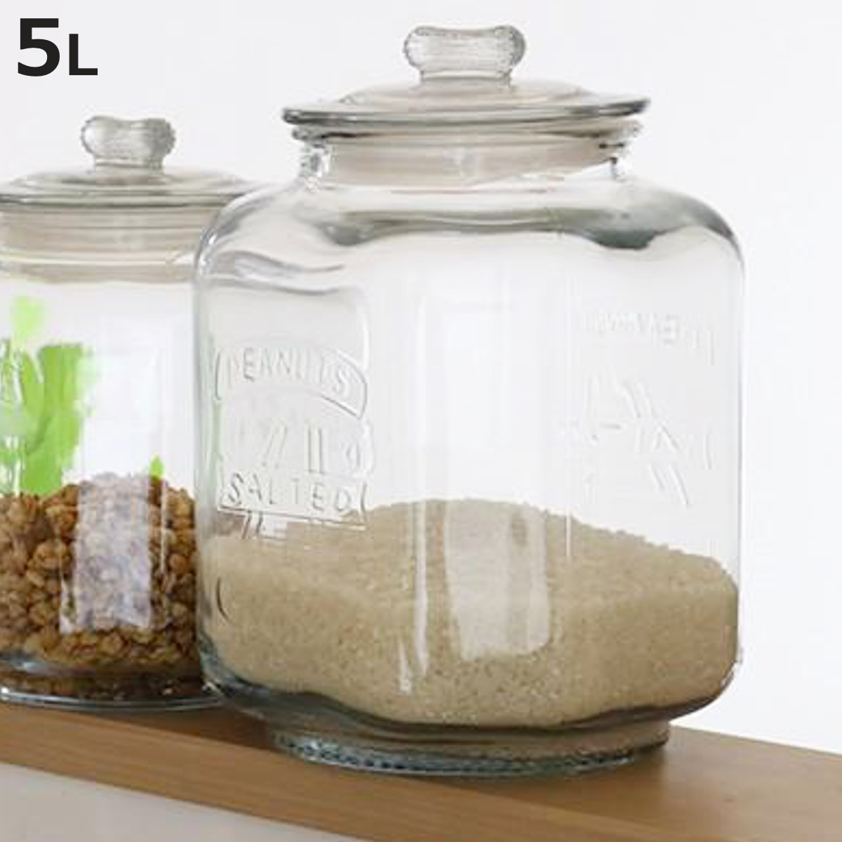 クッキージャー 保存容器 5L ガラスクッキージャー ガラス （ キャニスター ガラス保存