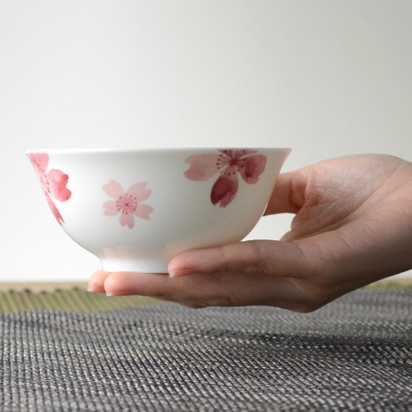 お茶碗 桜 ボーンチャイナ 食洗機対応 （ 茶碗 飯碗 和食器 ） : お