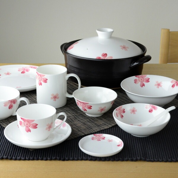 お茶碗 桜 ボーンチャイナ 食洗機対応 （ 茶碗 飯碗 和食器 ） : お