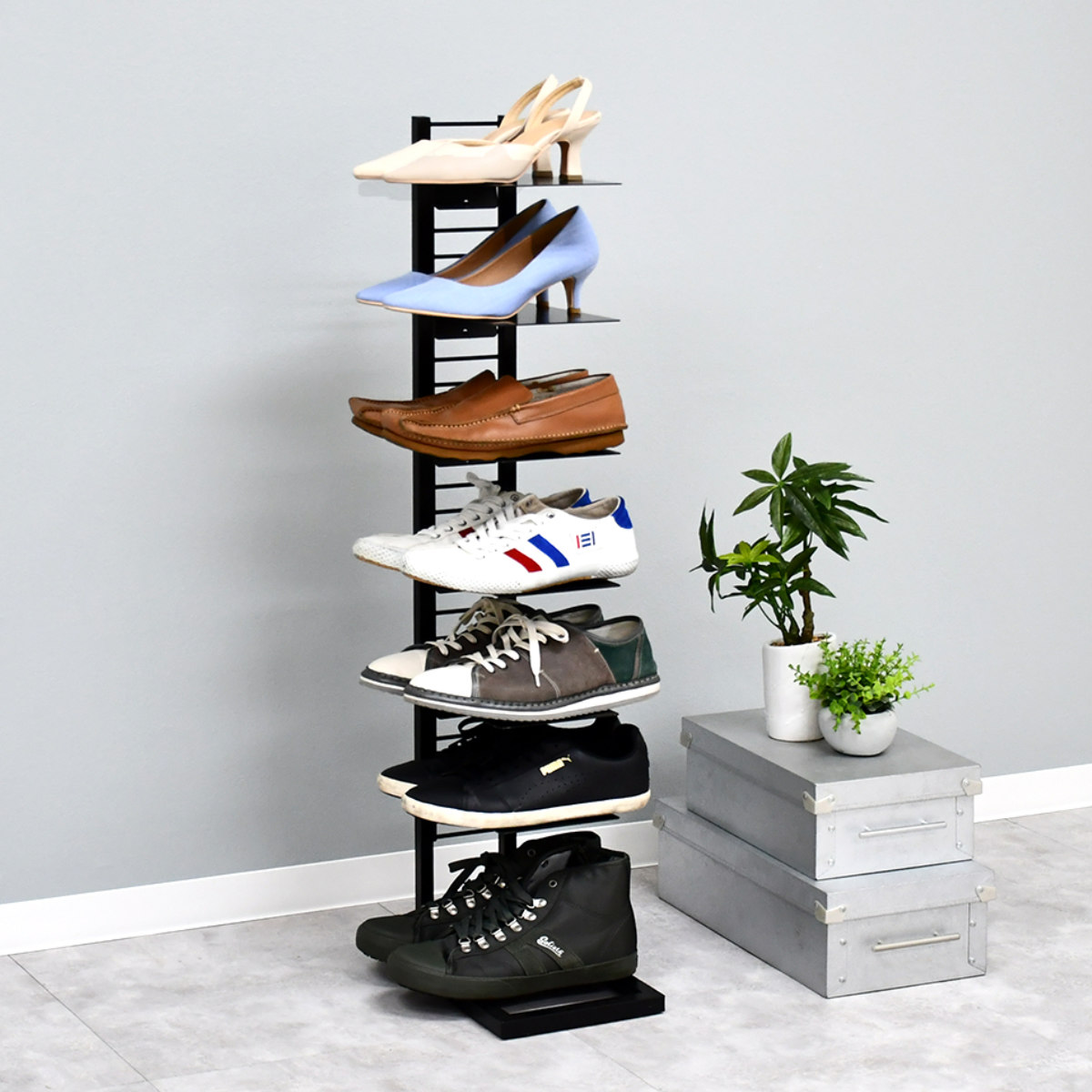 シューズラック フロートシューズラックシングル 7段 （ 下駄箱 靴