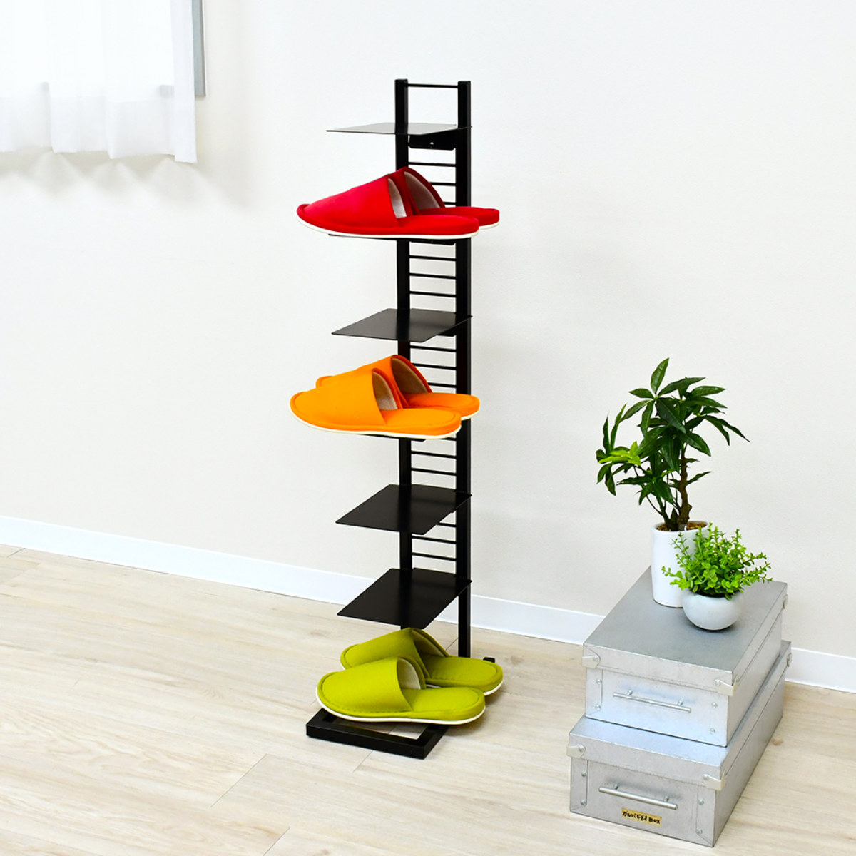 シューズラック フロートシューズラックシングル 7段 （ 下駄箱 靴