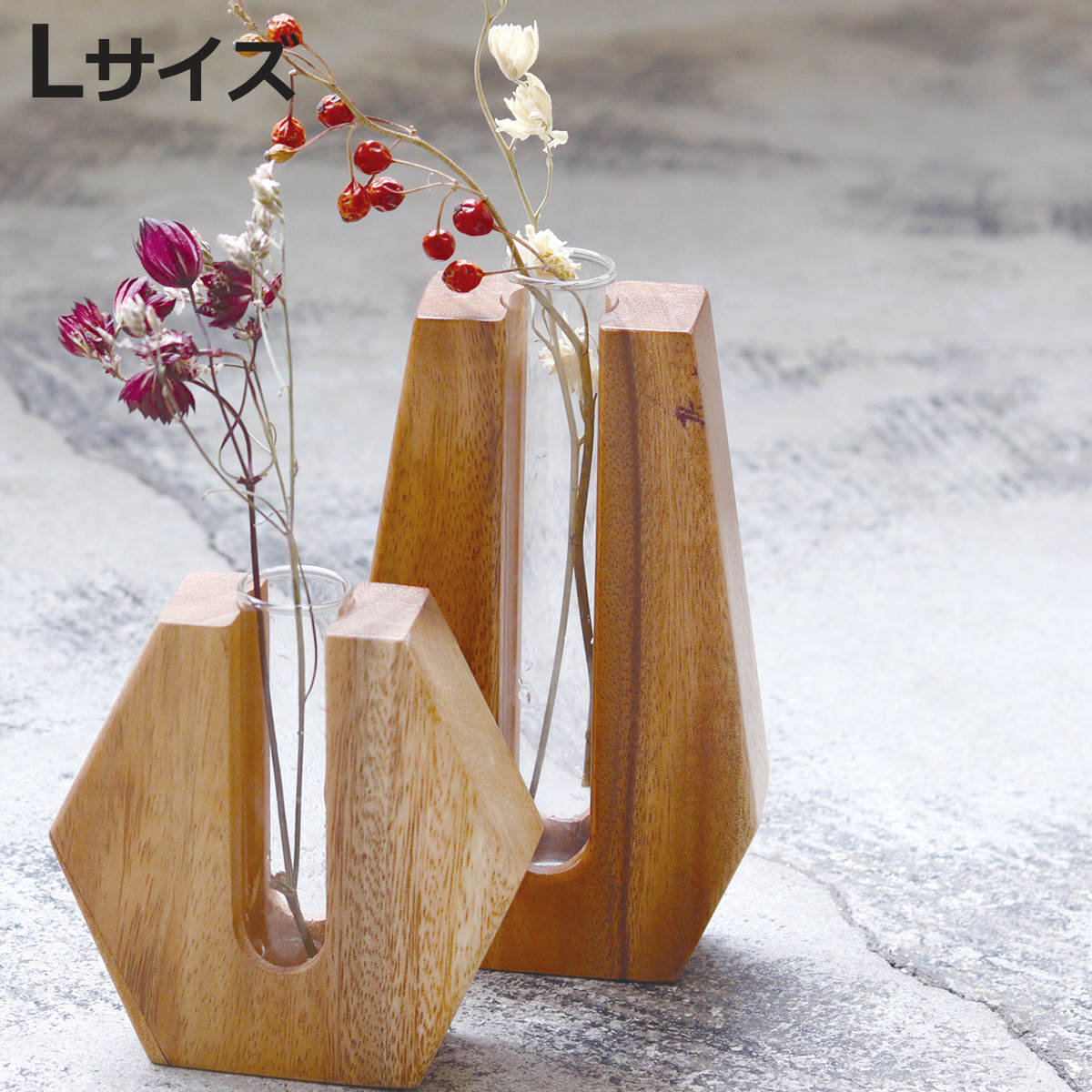 Creer 花瓶 ナインマーケ スワーウッドスタンドフラワーベース L