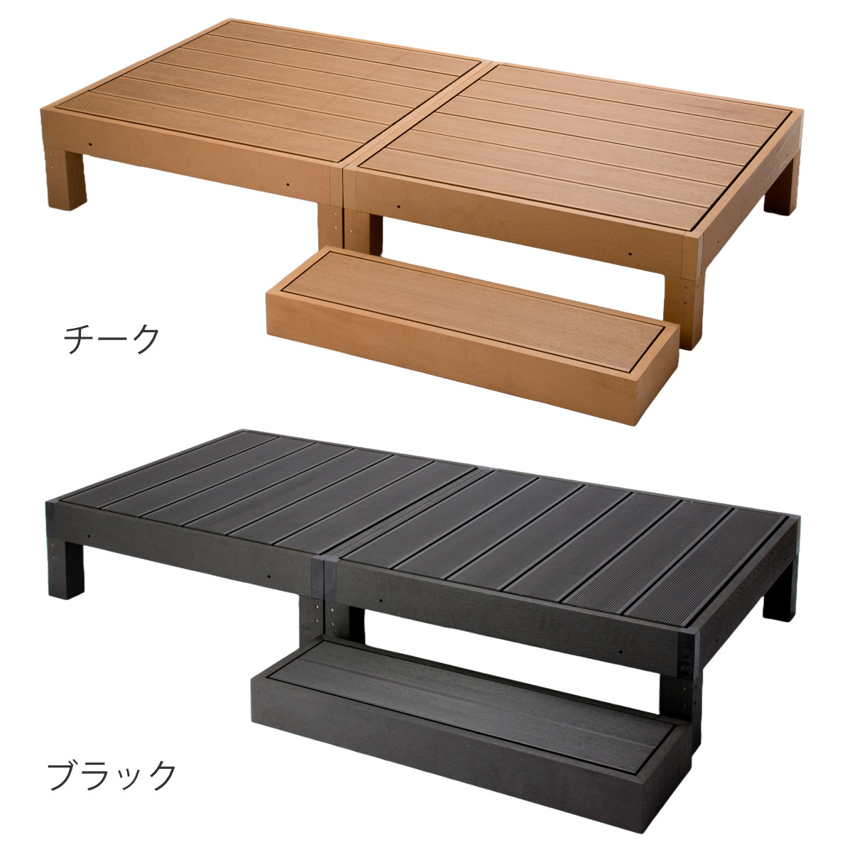 ウッドデッキ 本体2個+ベース 人口木 ( ガ...の詳細画像2
