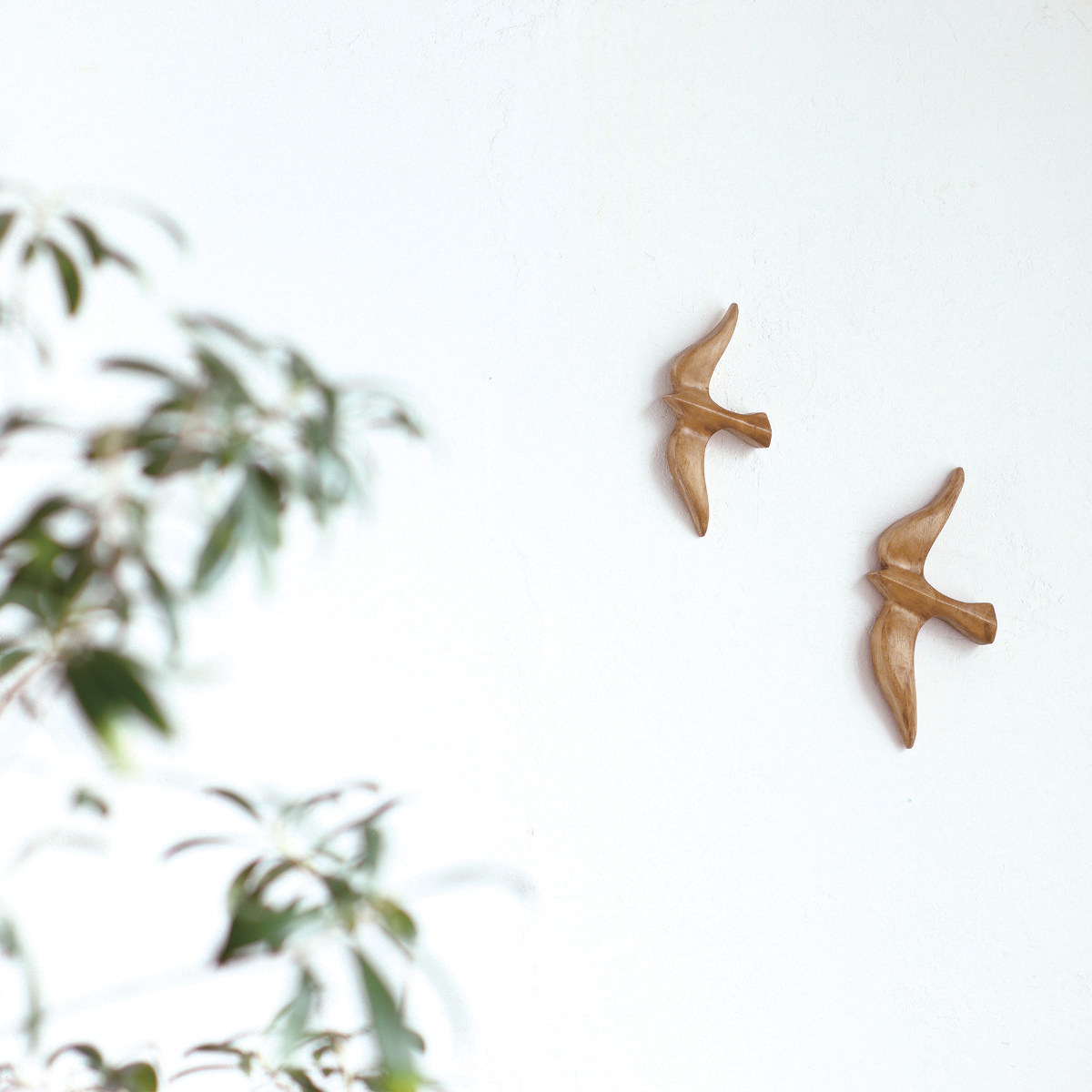 Creer オブジェ ナインマーケ パイン バードオブジェ 2個セット （ 壁