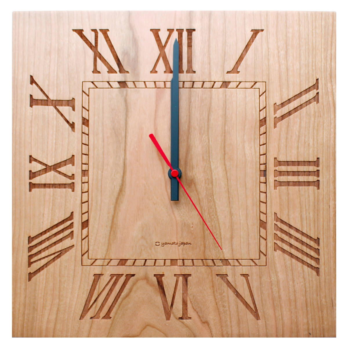 ヤマト工芸 掛け時計 木製 yamato MUKU-ローマ数字- （ 壁掛け時計
