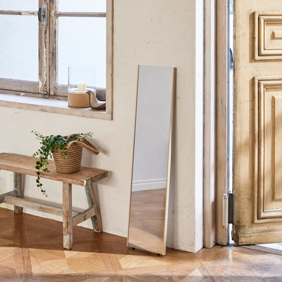 割れない鏡 リフェクスミラー スタンダード 吊式 細枠 姿見 45×120cm