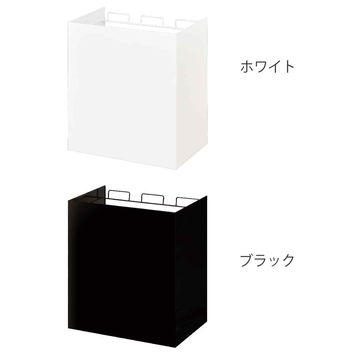 ゴミ箱 3分別 レジ袋ダストボックス スチール （ ごみ箱 レジ袋ホルダー レジ袋スタンド 目隠し付き キャスター付き ゴミ袋スタンド 棚下 シンク下 分別 ）_4