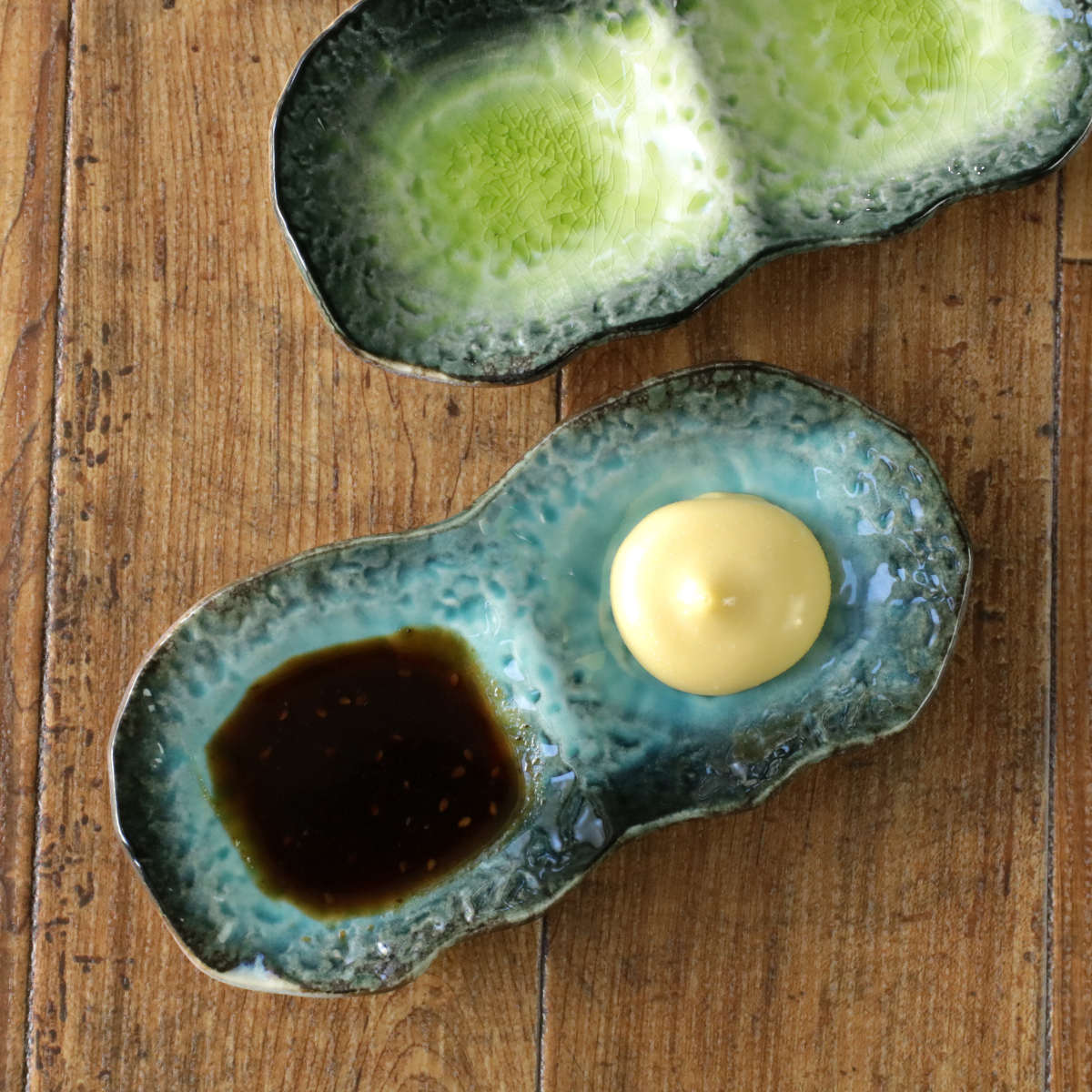 仕切り皿 19.5cm プレート 2つ仕切り KANADE 陶器 （ 電子レンジ対応