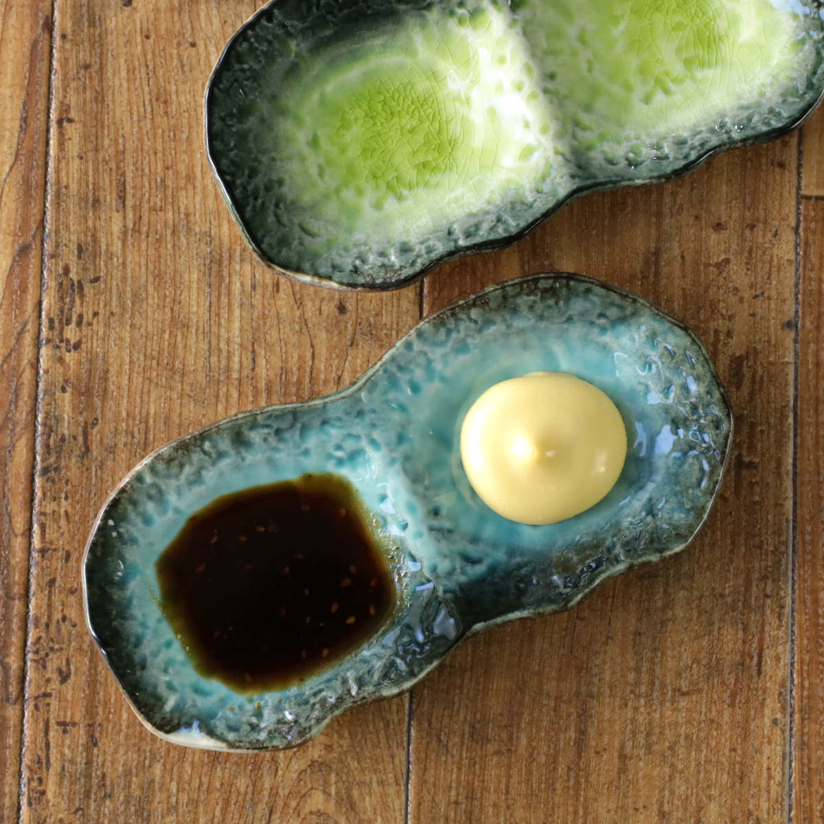 仕切り皿 19.5cm プレート 2つ仕切り KANADE 陶器 （ 電子レンジ対応