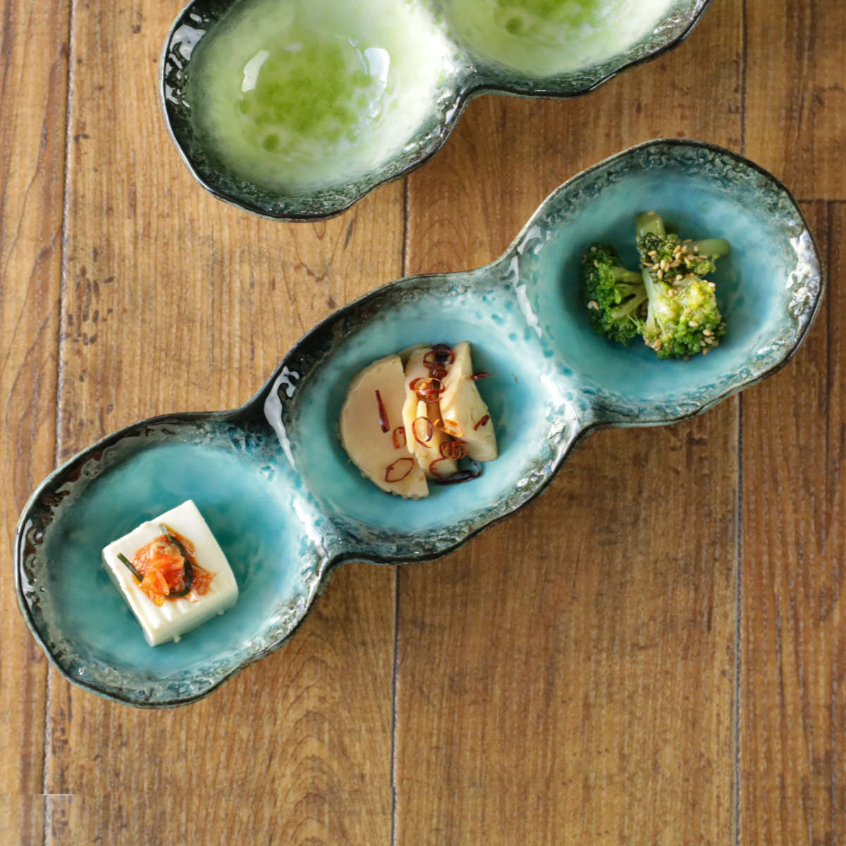 小鉢 3つ仕切り 28cm ボウル KANADE 陶器 （ 電子レンジ対応 鉢 3連 和