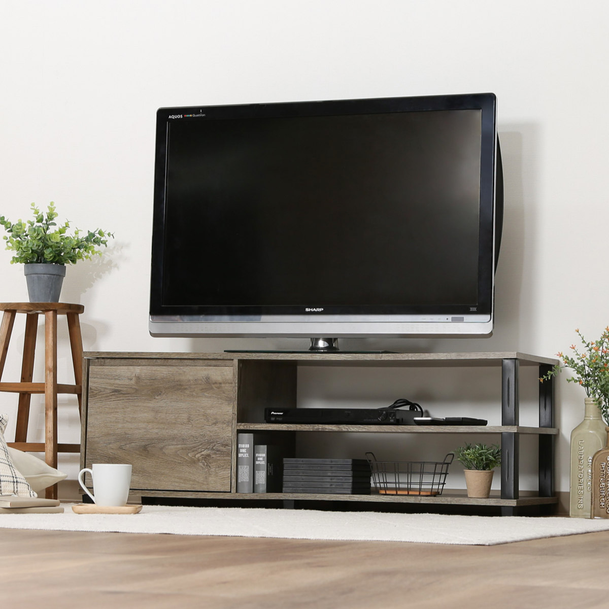 テレビ台 送料無料 メンズ 便利 レディース 不二貿易（Fuji Boeki） テレビ台 幅119cm 引出し収納付き 簡単組立