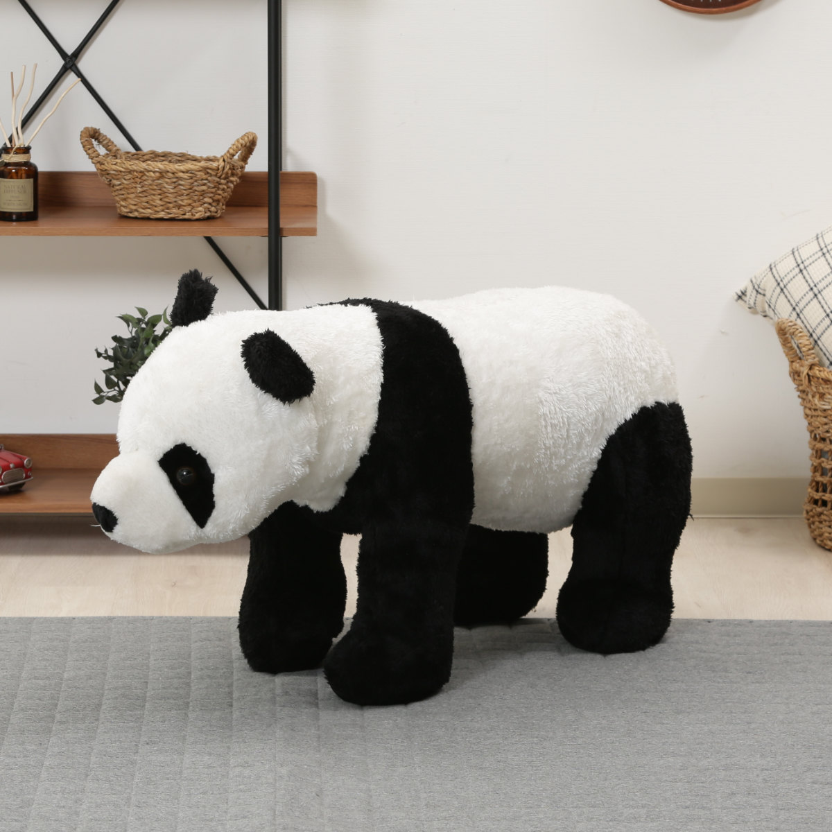 不二貿易（Fuji Boeki） アニマルスツール パンダ 幅35×奥行90×高さ