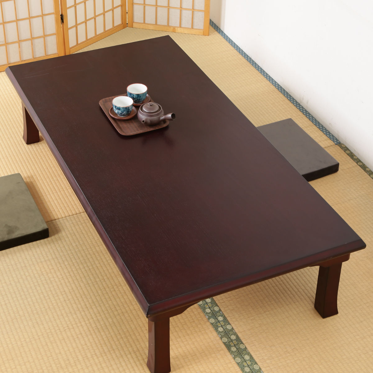 不二貿易（Fuji Boeki） ローテーブル 幅150×奥行75×高さ34cm 紫檀色