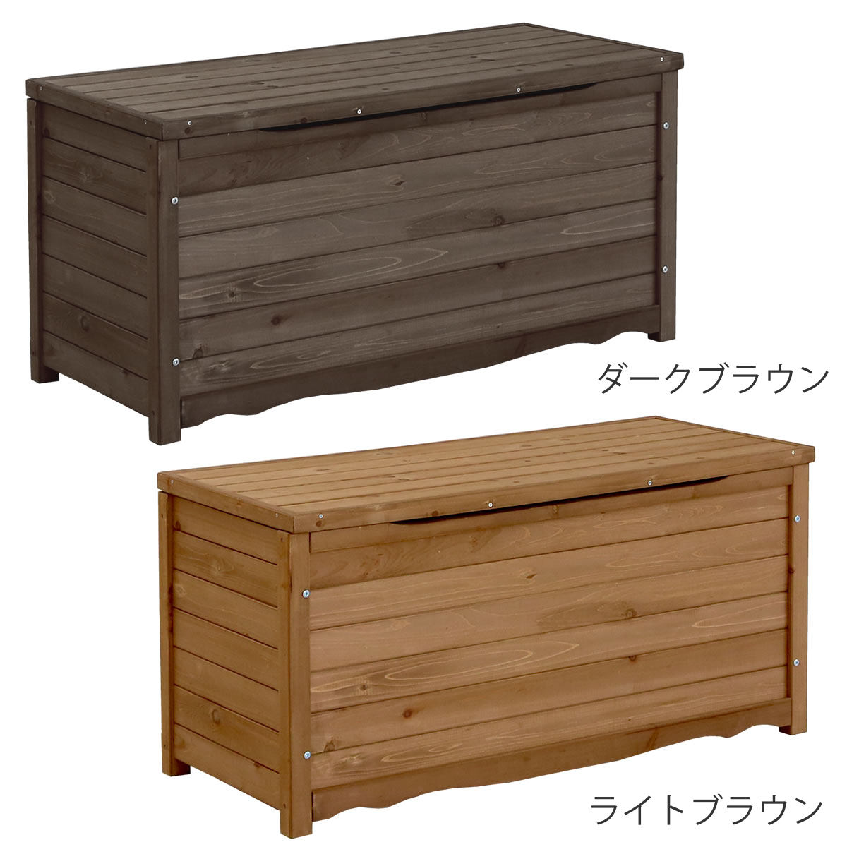 ガーデンベンチ 天然木製ボックスベンチ L 幅...の詳細画像2