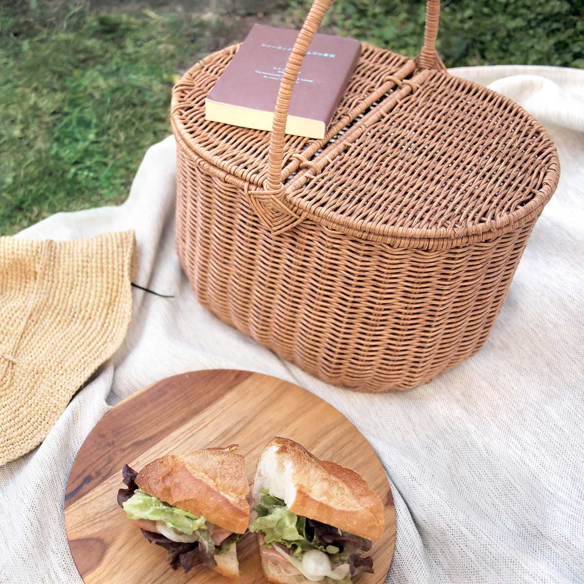 ピクニックバスケット カトラリー付きのおすすめ人気商品一覧 通販