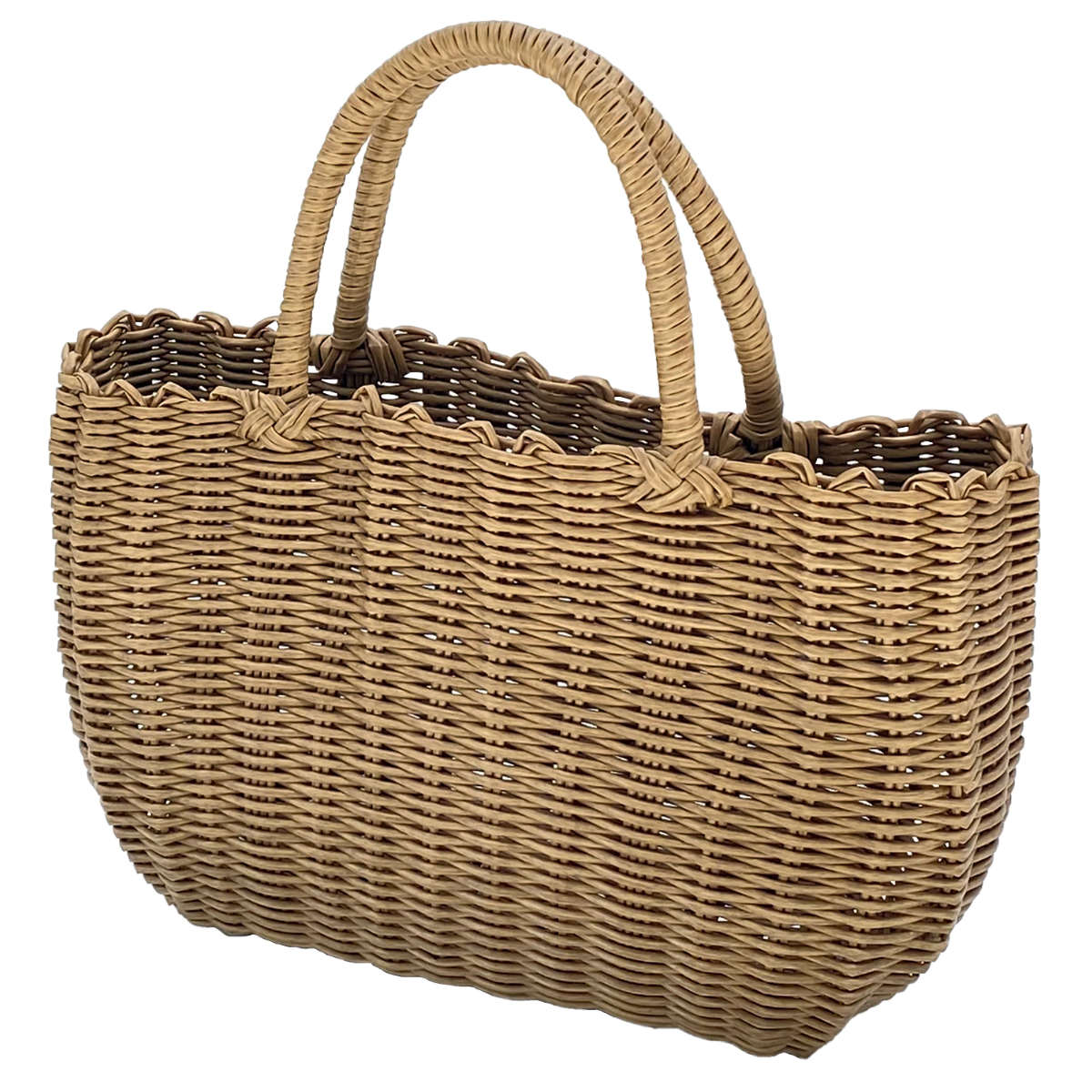 バスケット ジョルジア かごバッグ 持ち手 （ 洗える カゴ 収納 バッグ