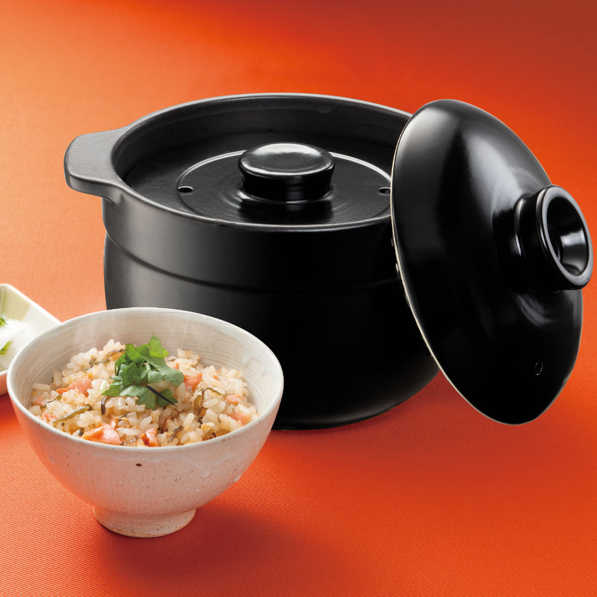 炊飯土鍋 2合 直火対応 電子レンジ対応 （ ご飯鍋 土鍋 炊飯鍋 ） : お