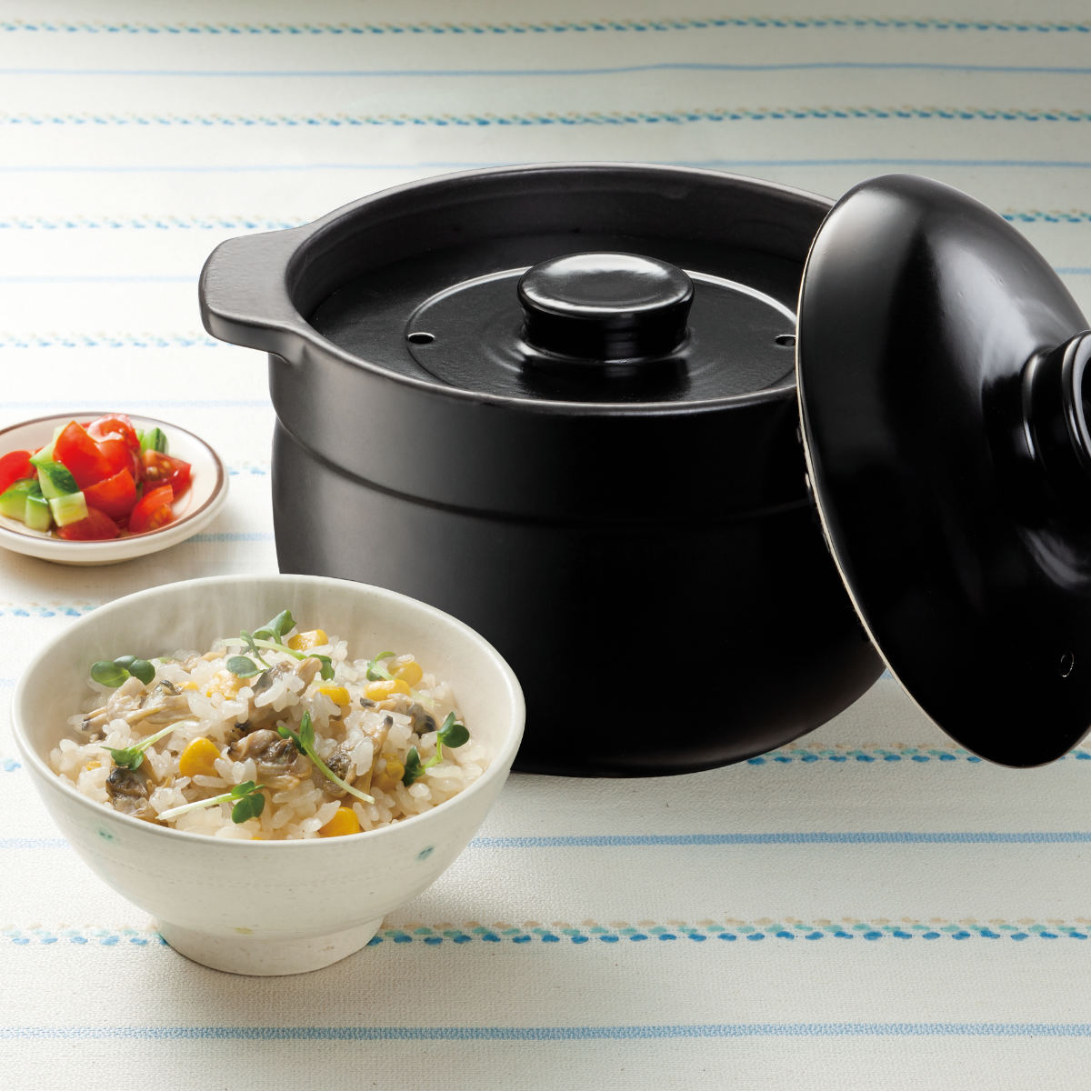 炊飯土鍋 2合 直火対応 電子レンジ対応 （ ご飯鍋 土鍋 炊飯鍋 ） : お