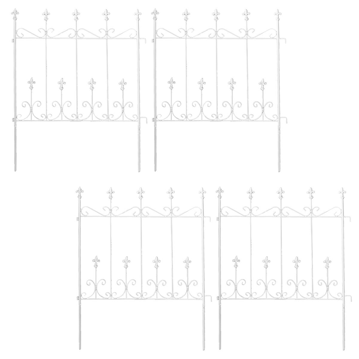 フェンス オールドシャトーフェンス ミニタイプ 4枚組 （ ガーデンフェンス インテリア ガーデニング雑貨 アンティーク おしゃれ ）｜colorfulbox｜03