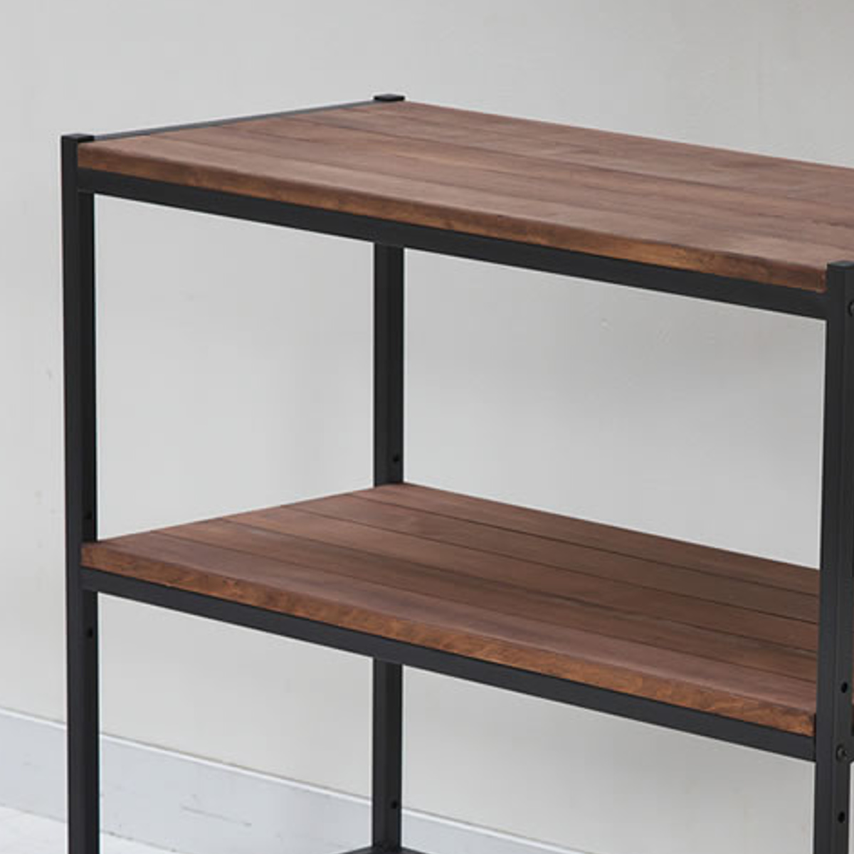 オープンラック 3段 奥行38cm 天然木 BRICK （ ラック シェルフ 棚
