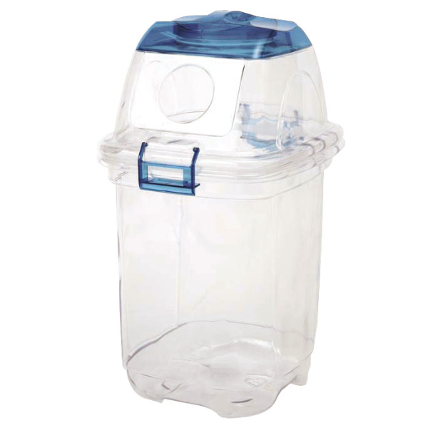 屋内用ゴミ箱 業務用ダストボックス 35L 透明エコダスター 再生プラスチック製 （ コンドル 山崎産業 ゴミ箱 ダストボックス 分別 樹脂製 ごみ箱 ）_1
