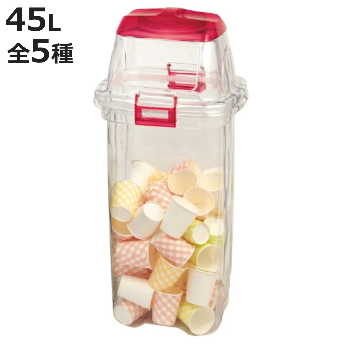 山崎産業 屋内用ゴミ箱 業務用ダストボックス 45L 透明エコダスター
