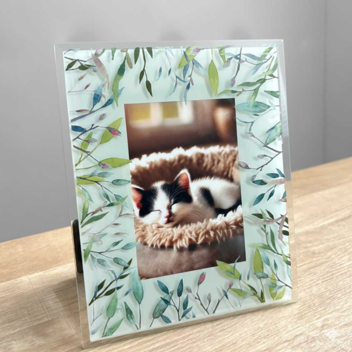 フォトフレーム FGデザイン L判 ボタニカル ガラス （ フォトスタンド