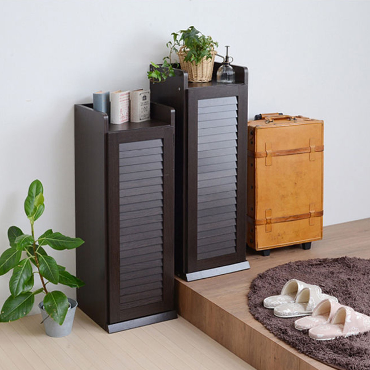 JK-PLAN（ジェイケイ・プラン） 下駄箱 幅31.5cm 2台入り ルーバー