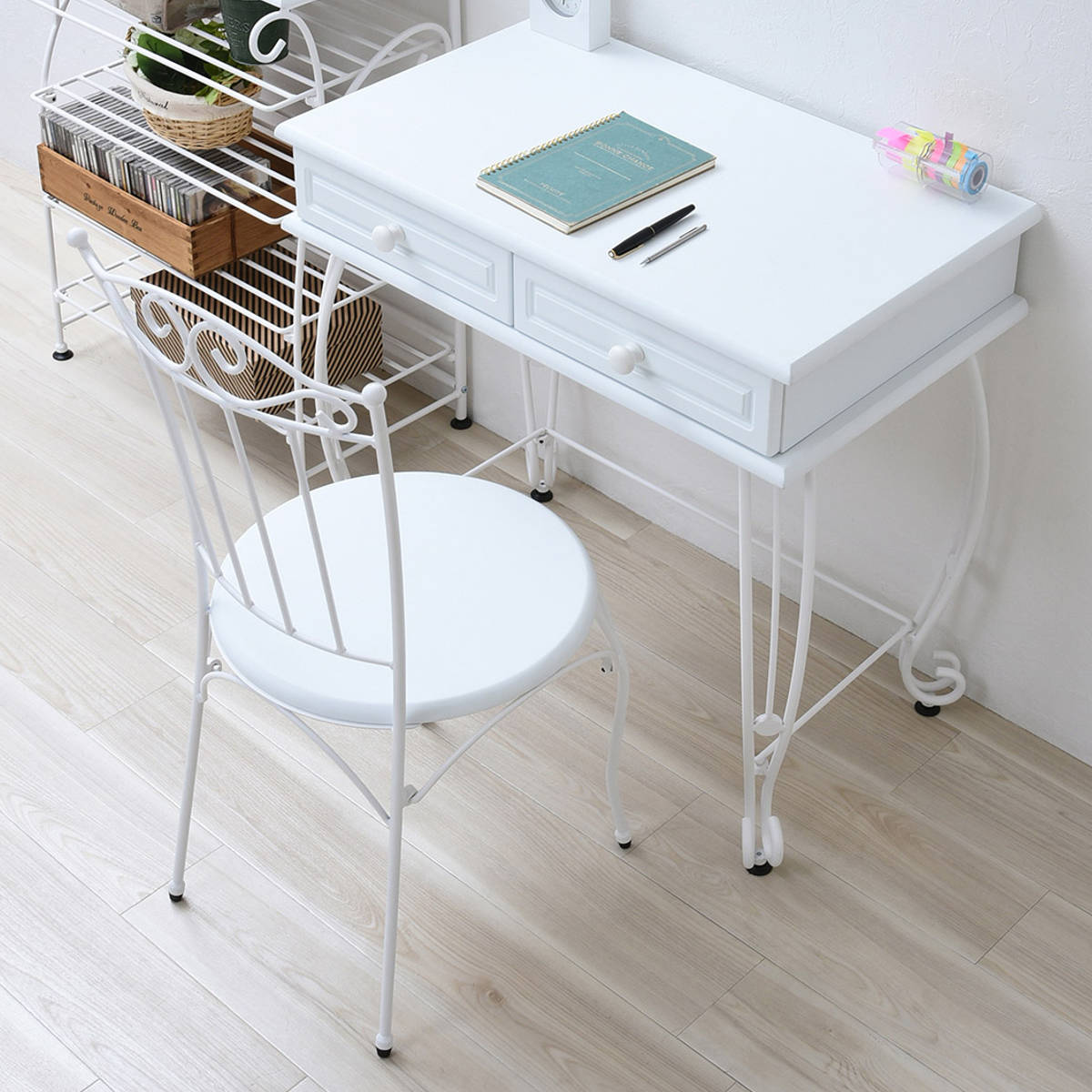 ダイニングチェア 座面高42cm ロートアイアン 姫系 （ 椅子 イス いす