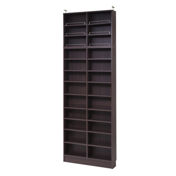 本棚 幅81cm 上置きセット 1cmピッチ ブックシェルフ スリム 薄型