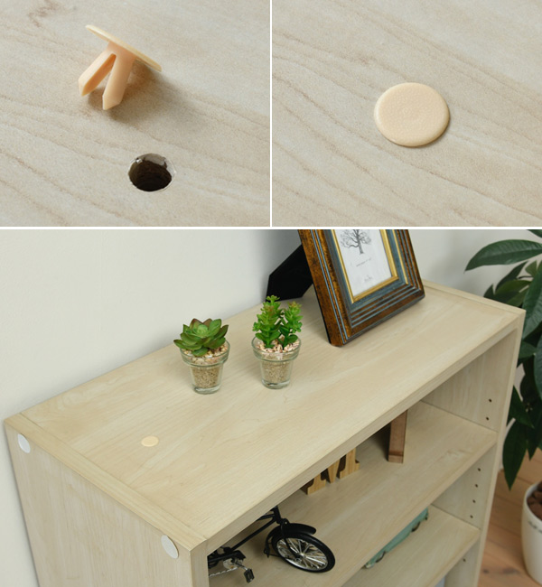 オープンラック 幅60cm 本棚 引出し付 ツートーン 積み重ね対応