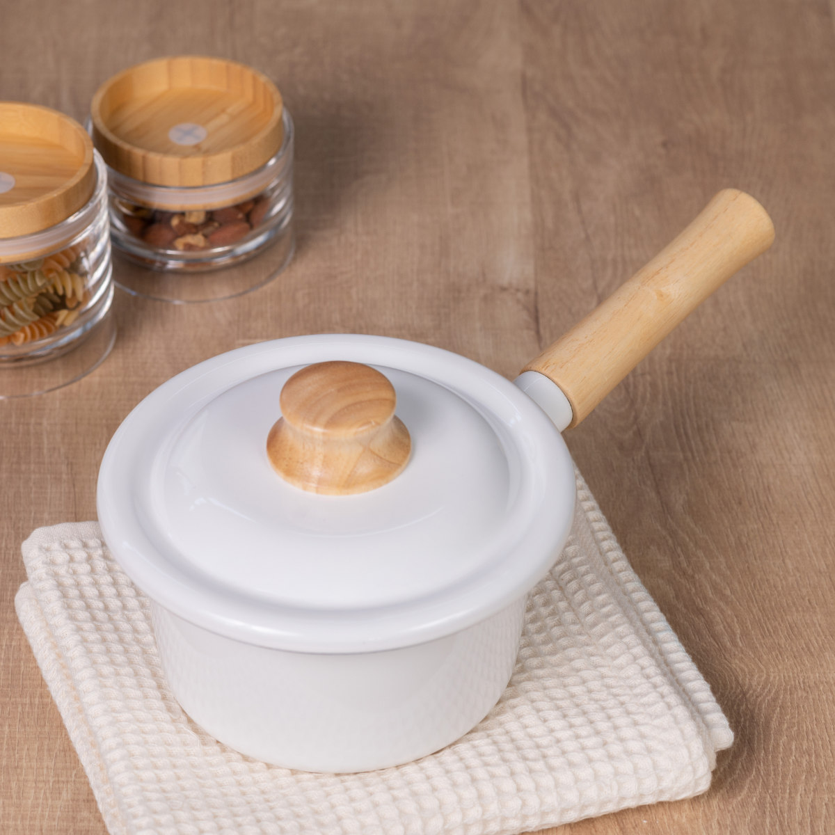 Cotton Series ミルクパン 14cm IH対応 Plus 富士ホーロー Honey Ware