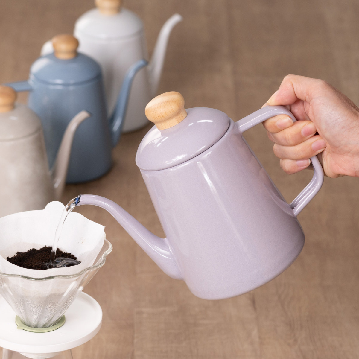 Cotton Series ドリップケトル 1L IH対応 Plus 富士ホーロー ドリップ