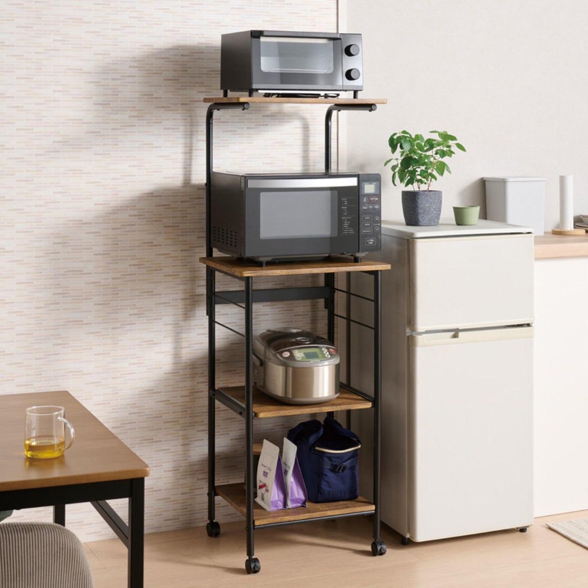 弘益 レンジワゴン 幅50cm キャスター付き Like Vintage （ レンジ台