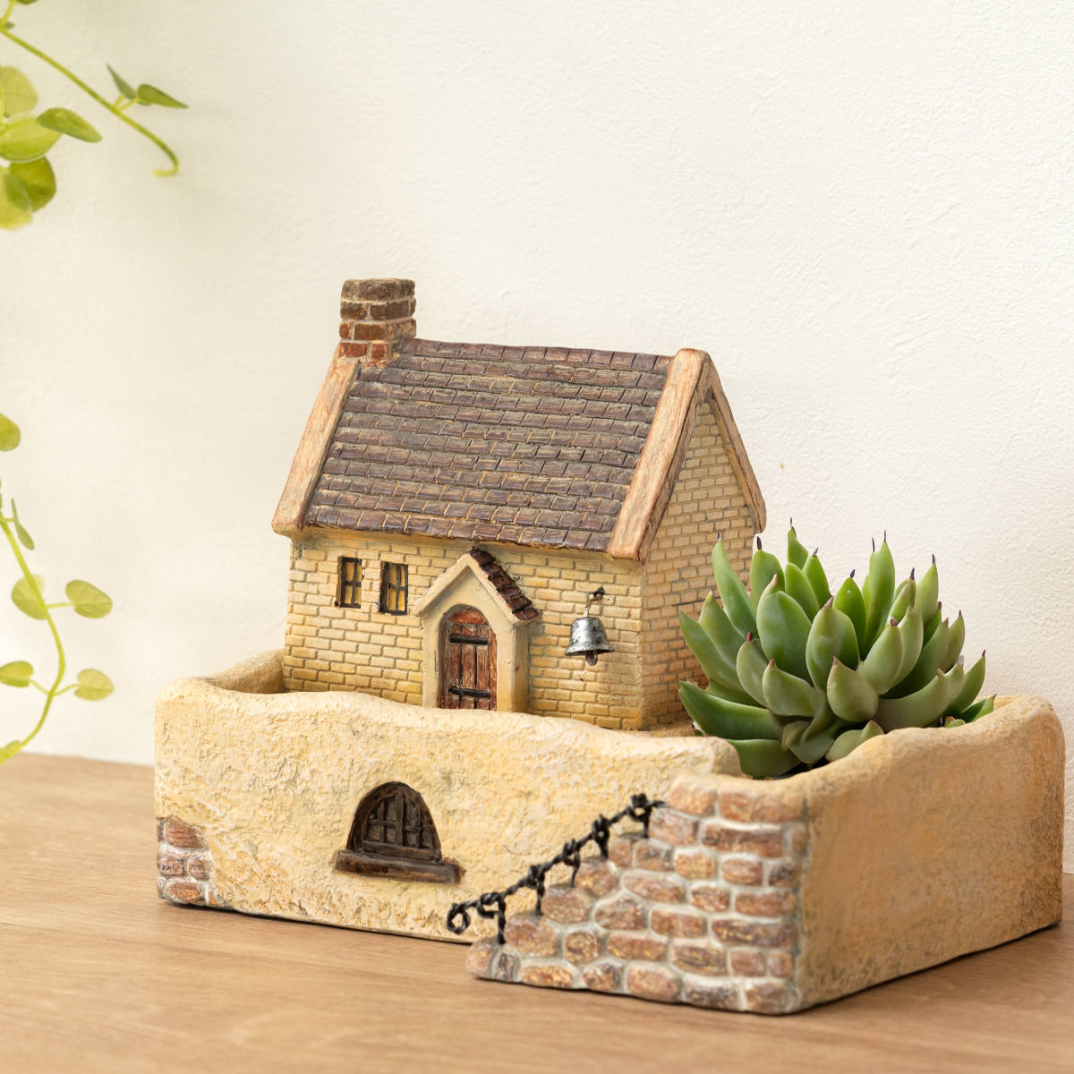 プランター グリーンポット 植木鉢 多肉植物 三角屋根 ハウスE