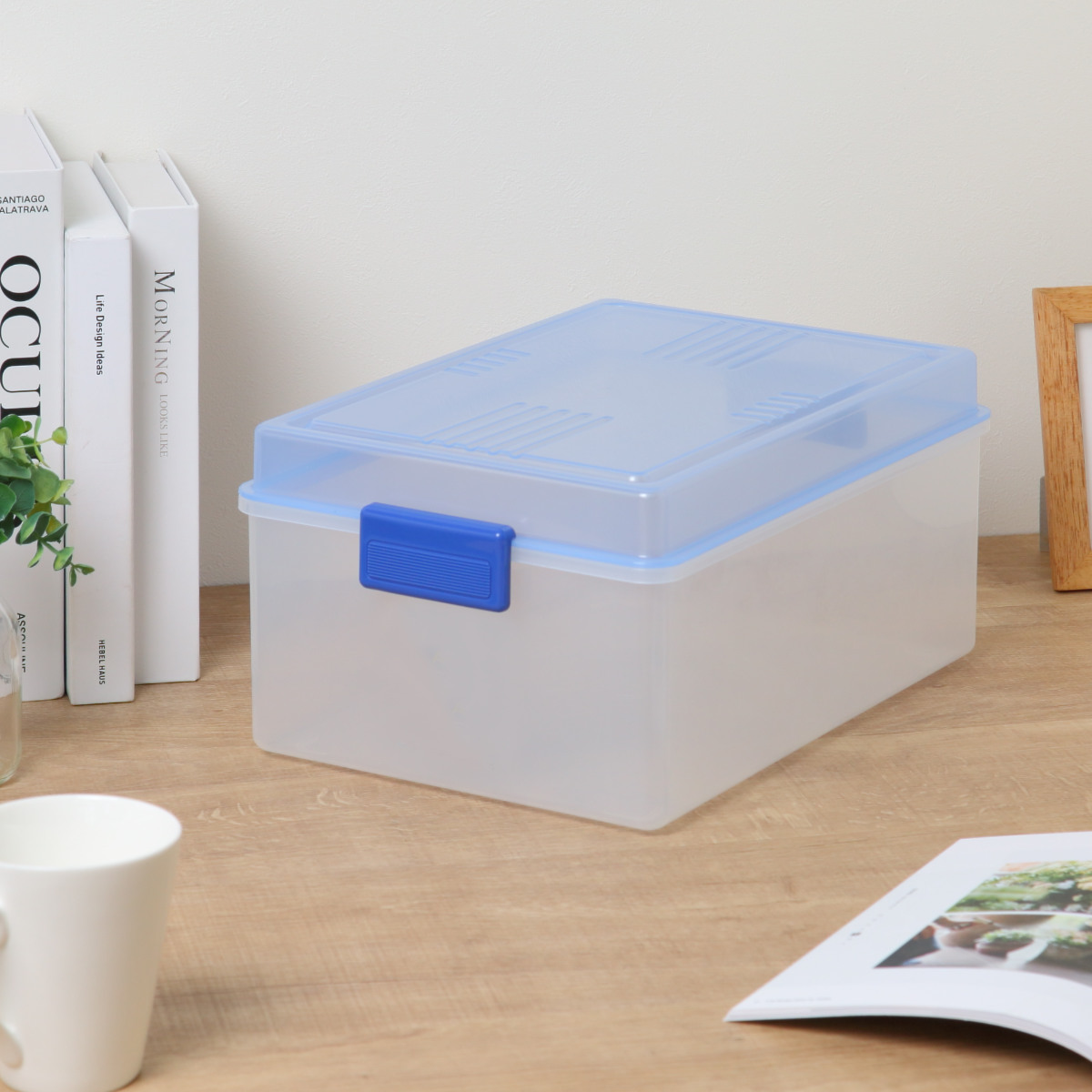 サンコープラスチック 収納ボックス ベストボックス A4 蓋付き （ 幅