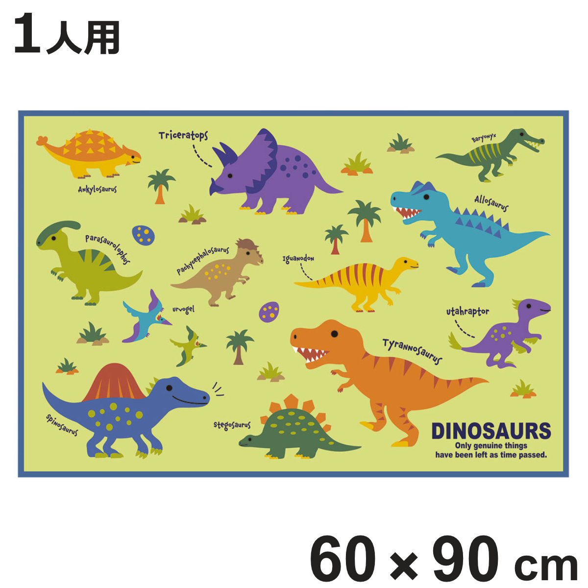 レジャーシート 60×90cm Sサイズ ディノサウルス ピク （ 恐竜 レジャーマット ピクニックシート 幼稚園 保育園 遠足 子供用 一人用 ）