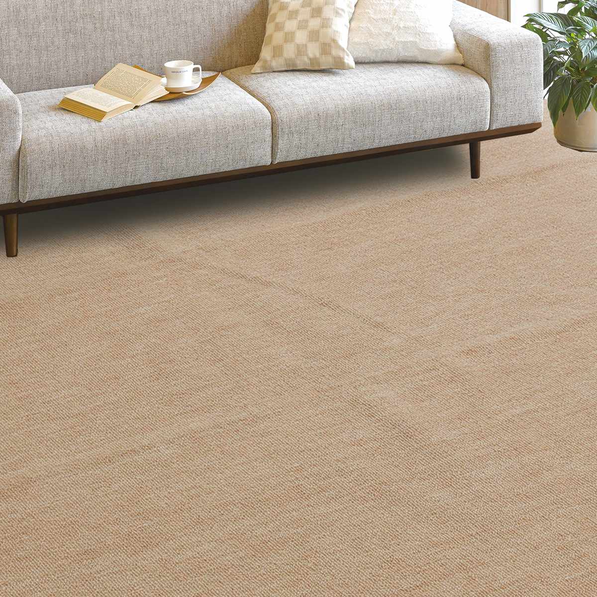 大島屋 カーペット タフトカーペット 261x352cm 江戸間6畳 ホット