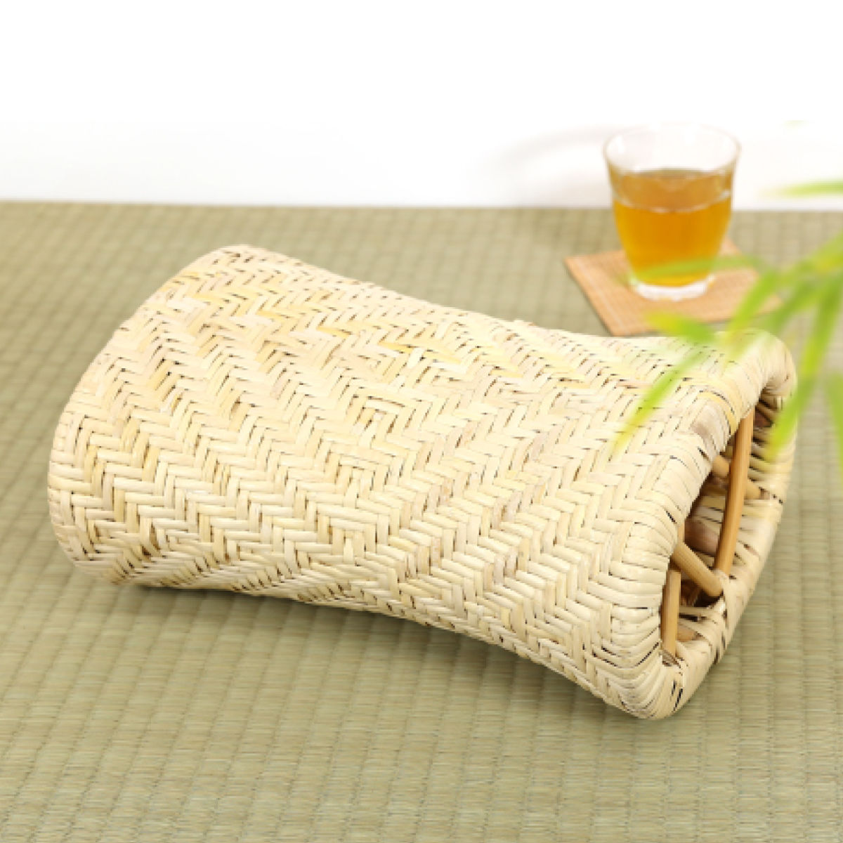 籐 あじろ枕 20×30cm 天然素材 （ ムレにくい 通気製 ひんやり 涼しい ラタン 枕 まくら ピロー お昼寝 ）