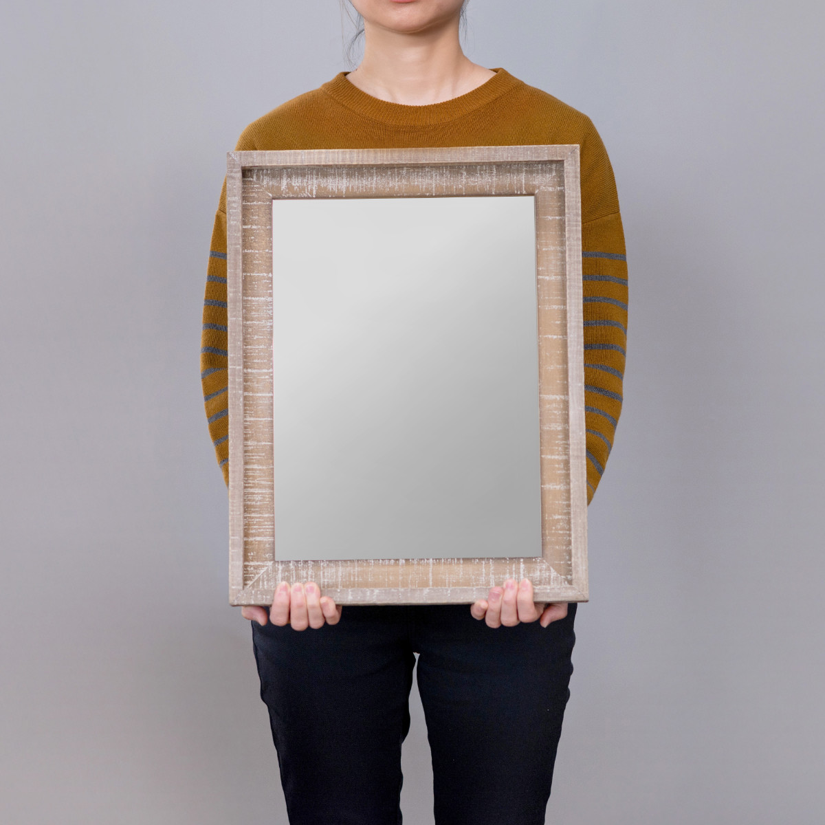 パラデック ウォールミラー 34.5×44.5cm ヴィンテージ 古木材