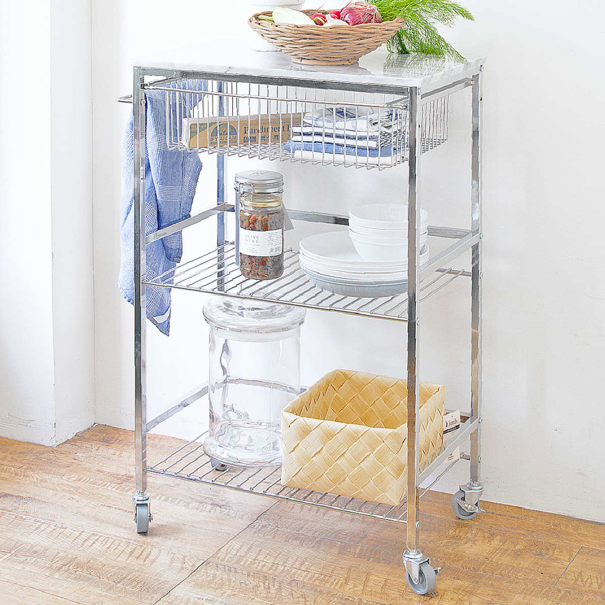 ASPLUND（アスプルンド） キッチンワゴン マーブルトップトローリー L