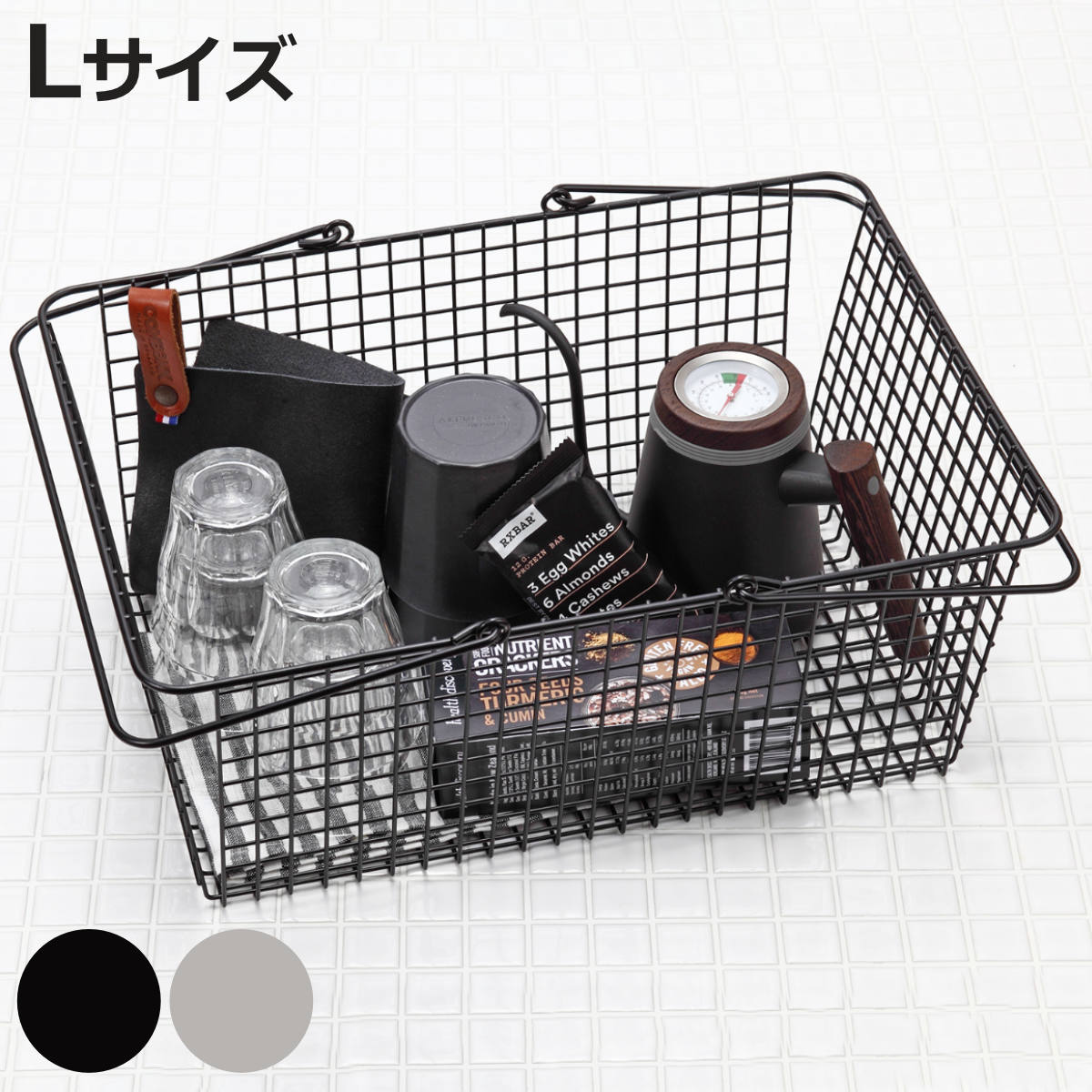 ASPLUND（アスプルンド） 買い物かご ワイヤーバスケット L （ 幅39